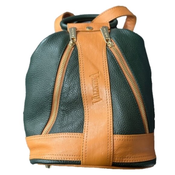Valentina made in Italy sling bag #901 Convertible Two Tone Leather Backpack Bag main image 4